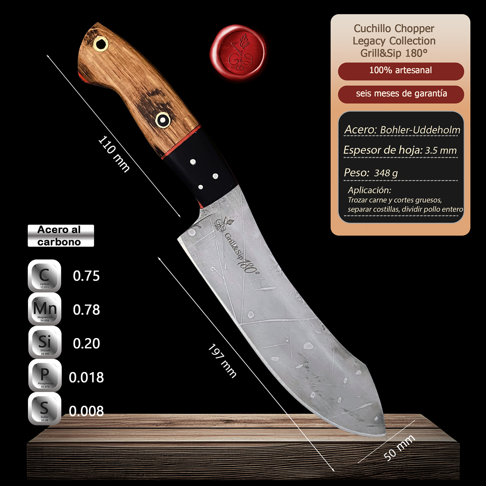 Cuchillo Chopper Legacy Collection - Poder y Control para Cortes Pesados - Imagen 2