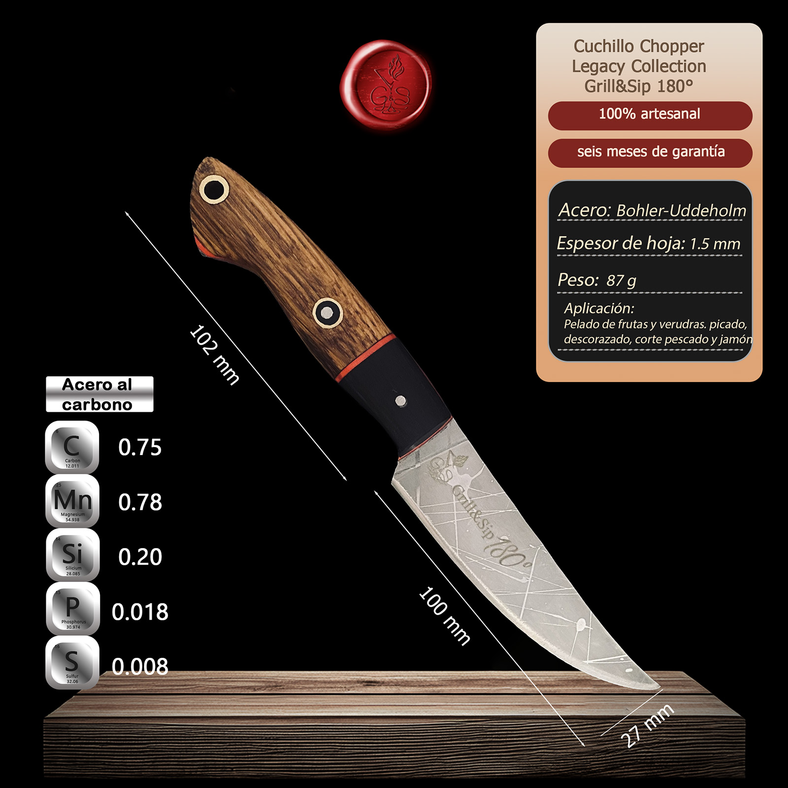 Cuchillo Paring Legacy Collection - Precisión Quirúrgica para Detalles - Imagen 2