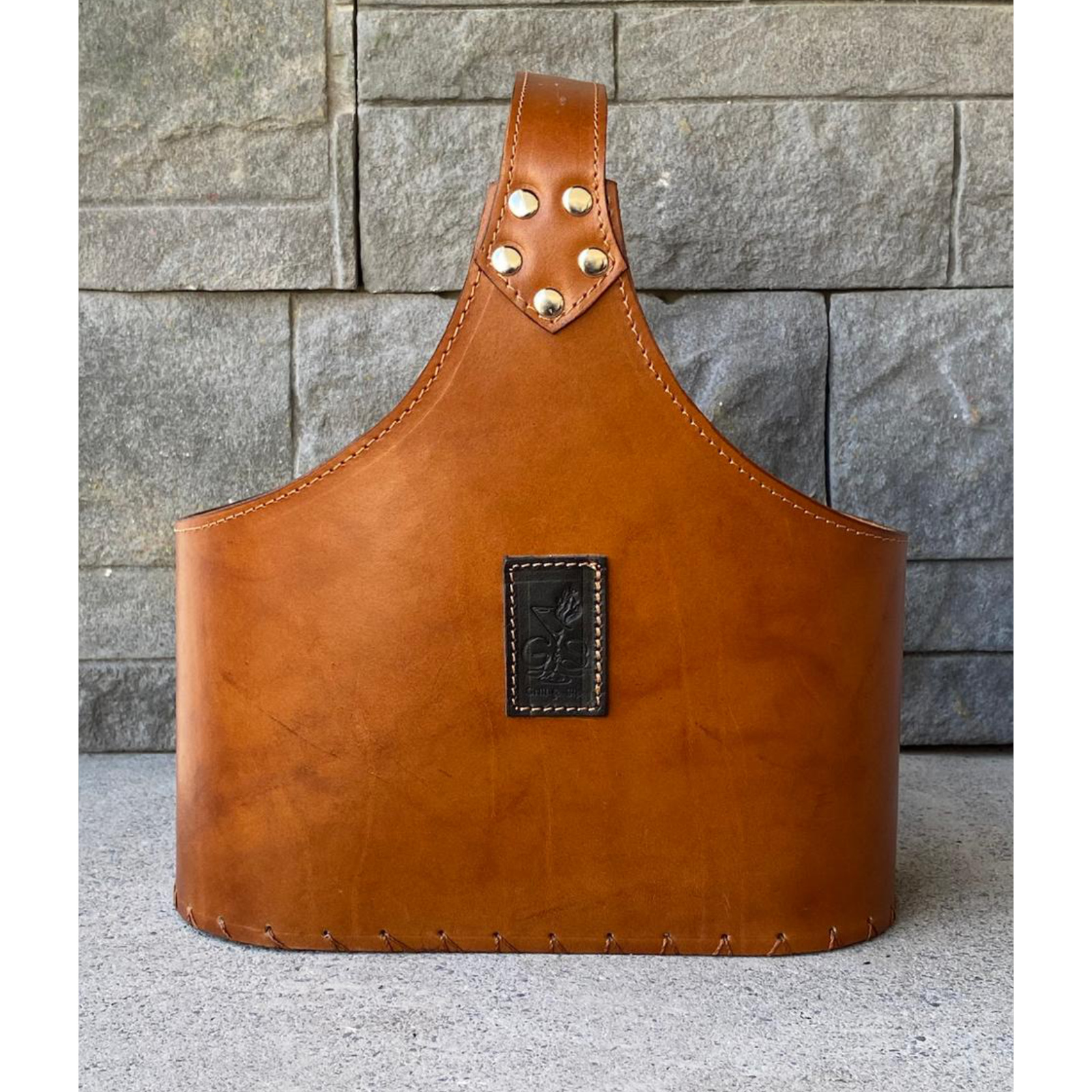 Canasto Matero Cuero Curry Artesanal | Elegancia para tu Ritual Mateo - Imagen 2