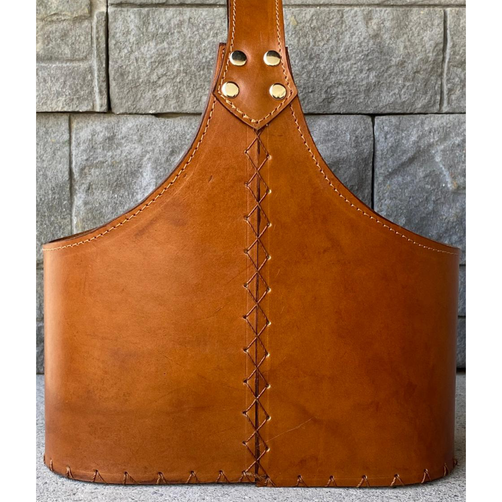 Canasto Matero Cuero Curry Artesanal | Elegancia para tu Ritual Mateo - Imagen 3