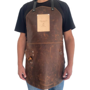 Pechera Parrillera Legacy Collection Café Crazy Horse - Cuero Graso Puro