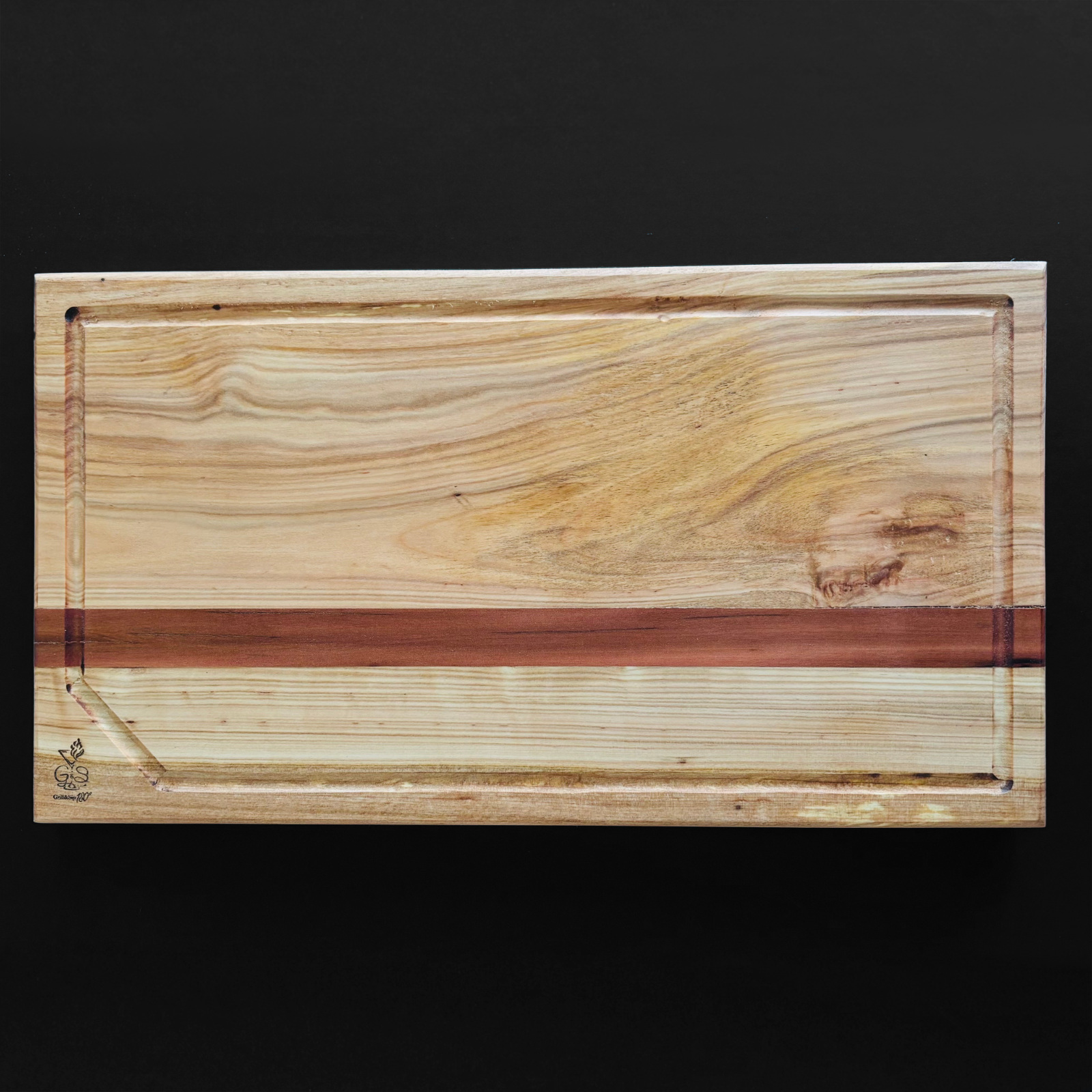 Tabla de Ensamble VILLARRICA - Lingue y Roble para Picar y Servir Grill&Sip 180° - Imagen 4