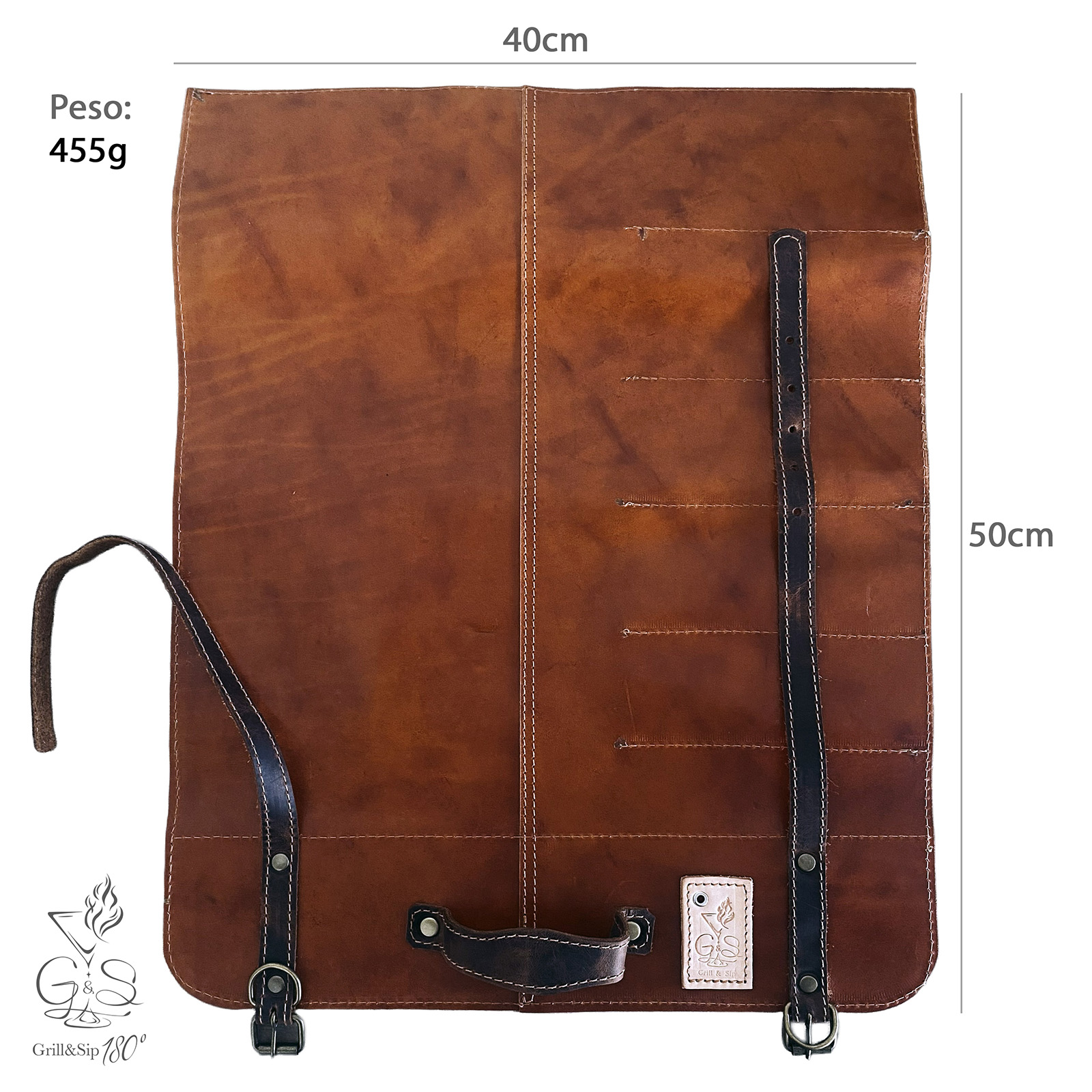 Porta Cuchillos Cuero Agreste Legacy Collection - 5 espacios Grill&Sip - Imagen 6