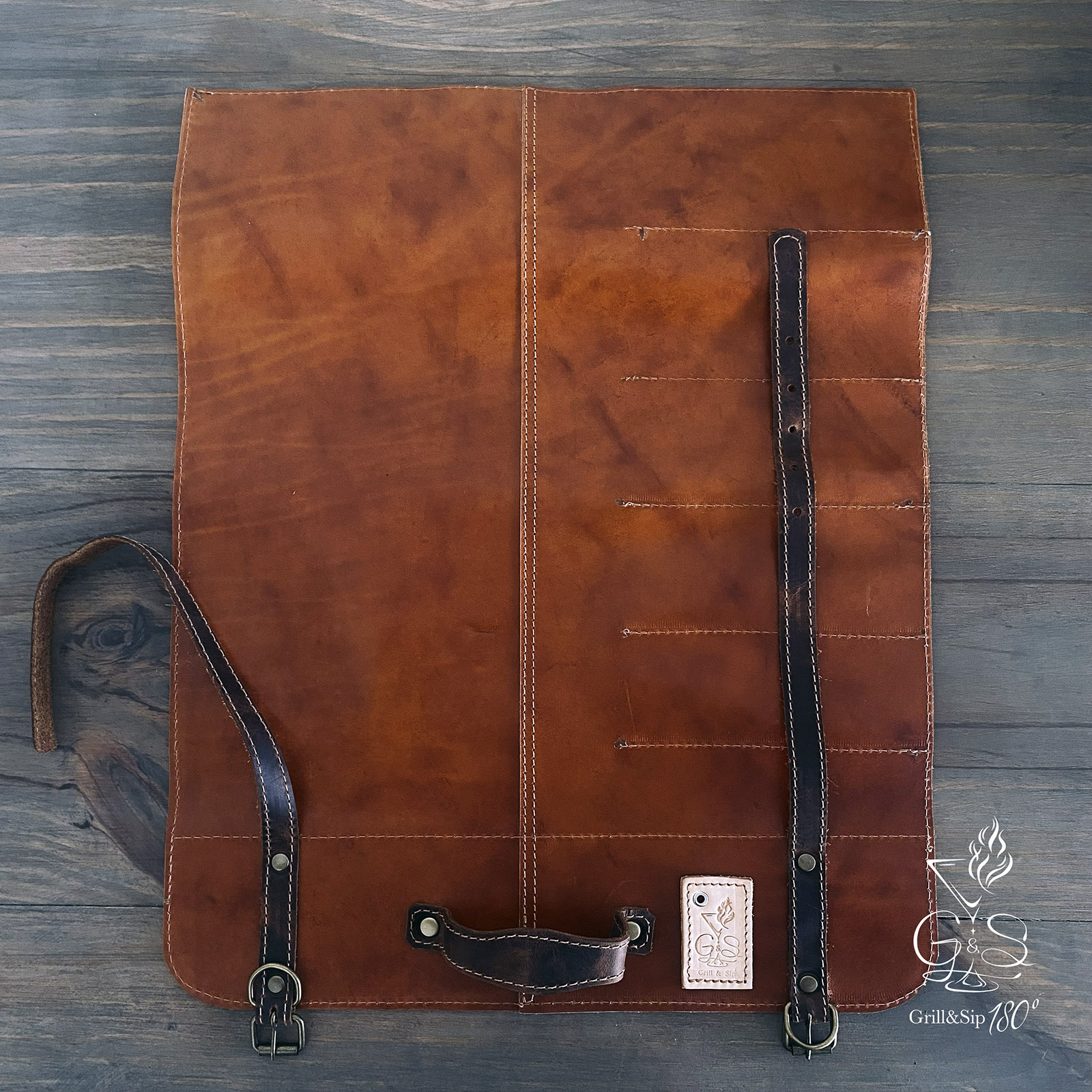 Porta Cuchillos Cuero Agreste Legacy Collection - 5 espacios Grill&Sip - Imagen 4